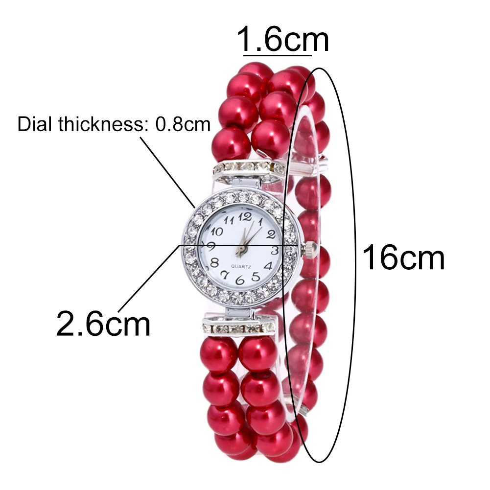 

New Fashion Rhinestone Watches Women Luxury Brand Glass Beads Bracelet watches Ladies Quartz Dress Watches reloj mujer Clock