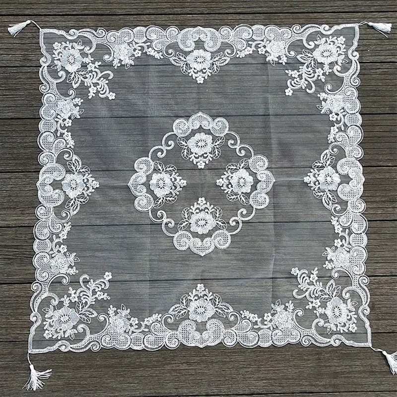 

European Pastoral Square Gold Thread Embroidery Pendant Tablecloth Air Conditioning TV Cover Birthday Party Christmas Decoration