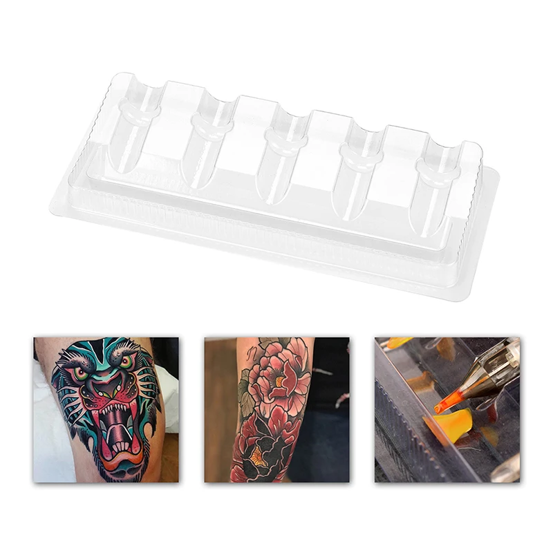 

20 шт Пластик одноразовые чернила для татуировок картридж держатель иглы Кронштейн Лоток бак