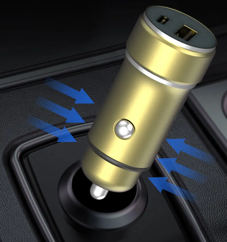 

PD20w+12W car usb charger super power output mobile phone charger car type-c suitable for computer, mobile phone and tablet