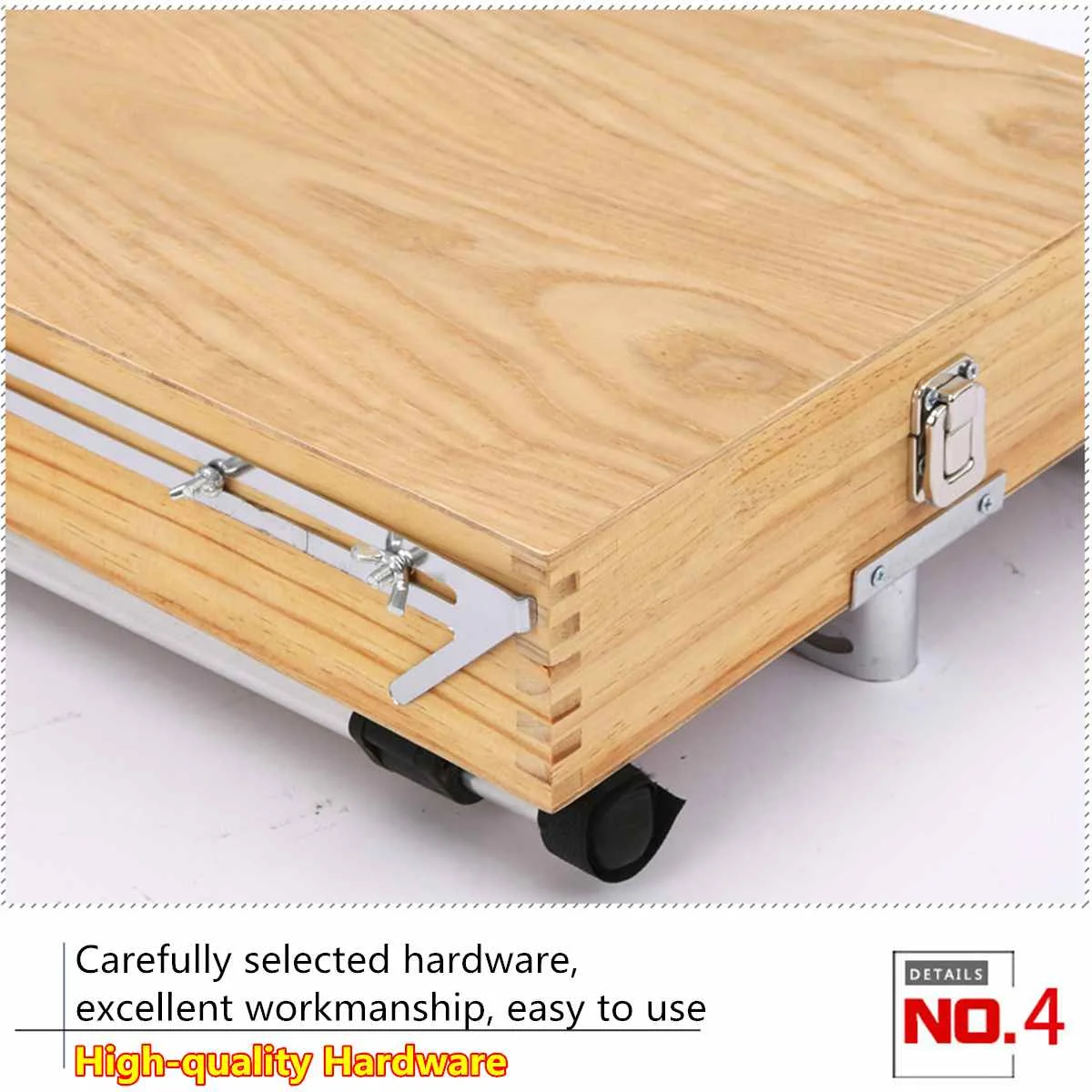 Портативный складной мольберт со встроенным деревянным ящиком художественные