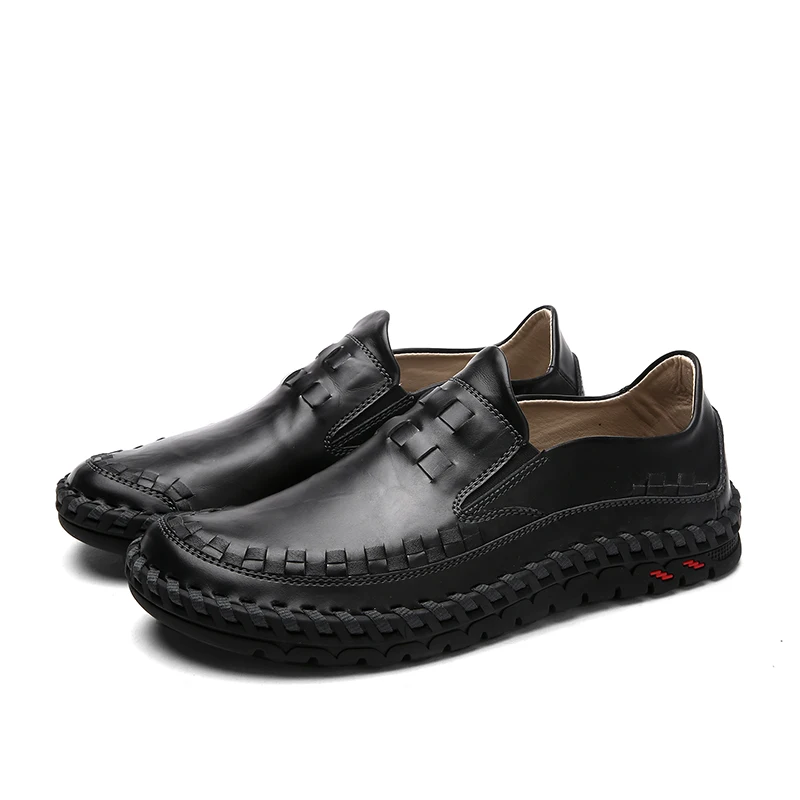

Spring Summer Style Soft Moccasins Men's Casual Shoes High Quality Leather Slip-On Loafers Brand Lazy Flats Zapatos De Hombre