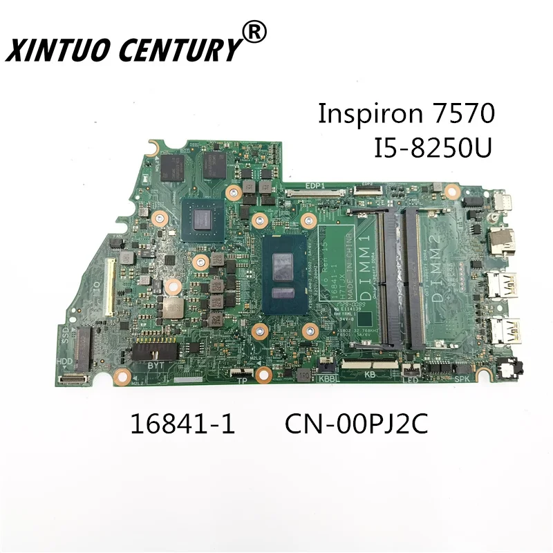 

CN-00PJ2C 00PJ2C 0PJ2C 16841-1 Dell INSPIRON 7570 Laptop anakart için W/ I5-8250U CPU test