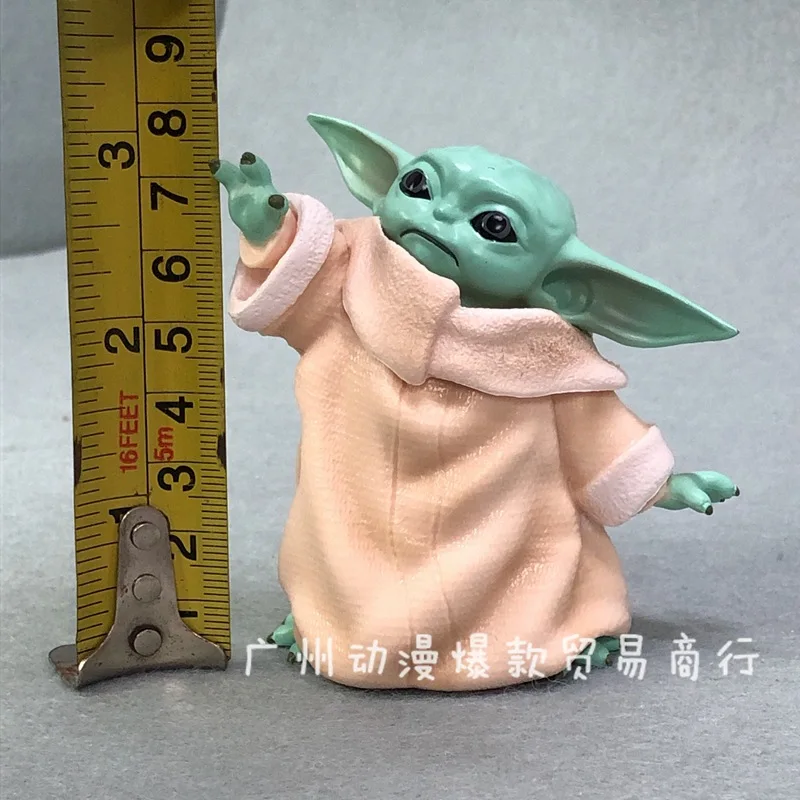 

8cm Star Wars mandalorian Yoda Baby Collection Action Figure Toy PVC Car decoration Toys Doll for Children's Day Christmas Gift