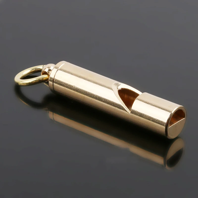 

1pc Outdoor Handmade Vintage Pure Brass Whistle Survival Supplies Camping Outdoor Water Sport Rescue Survival