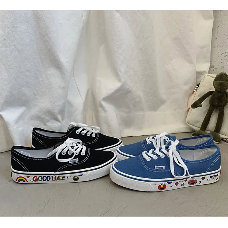 Парусиновая обувь на плоской подошве женская летняя модная повседневная в