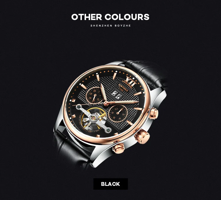 Новые KINYUED швейцарские автоматические Tourbillon механические часы многофункциональные водонепроницаемые светящиеся кожаные мужские автоматические часы