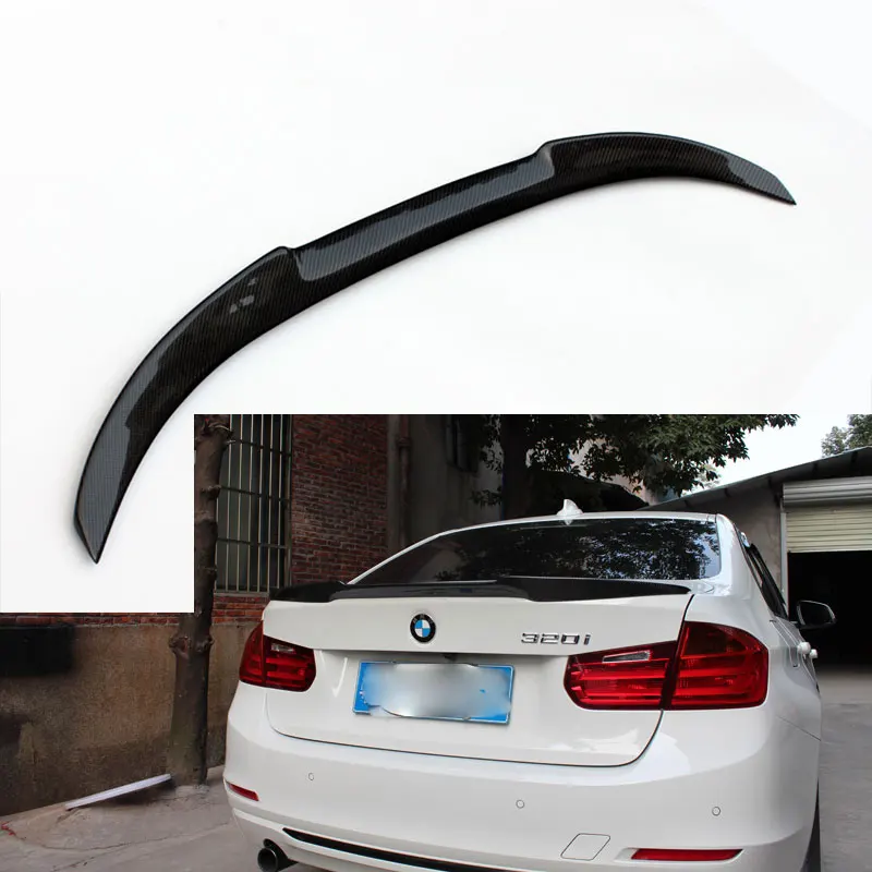 Углеродного волокна V стиль задний спойлер заднего багажника крыла для BMW F80 F30 M3 4D