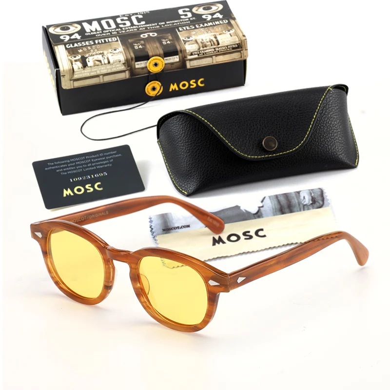 Johnny Depp Polarized Sunglasses Men Blue Yellow Lemtosh Night Vision Goggles Women Luxury Brand Vintage Acetate Glasses Frame