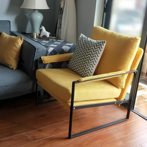 Роскошное кожаное креативное сиденье одноместный диван простой современный модный дизайнерский стул для