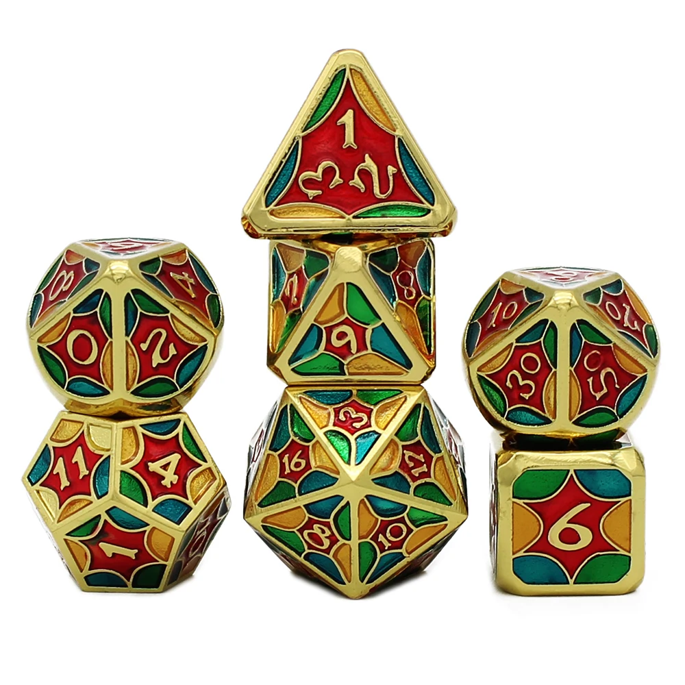 2020 новые DnD металлические кости RPG MTG включают в себя мешок для настольных RPGs игр 7