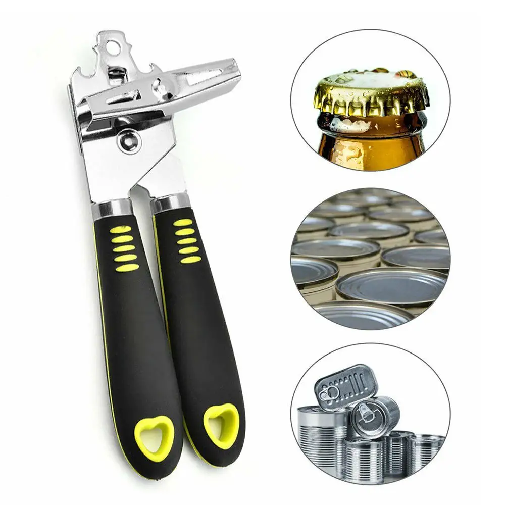 

1 Pcs Stainless Steel Tin Manual Can Opener Multifunctional Beer Cans Bottle Grip Opener Household Supplies Kitchen Accessories