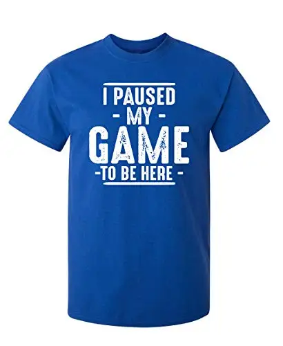 

I Paused My Game to Be Here Graphic Novelty Sarcastic Funny T Shirt