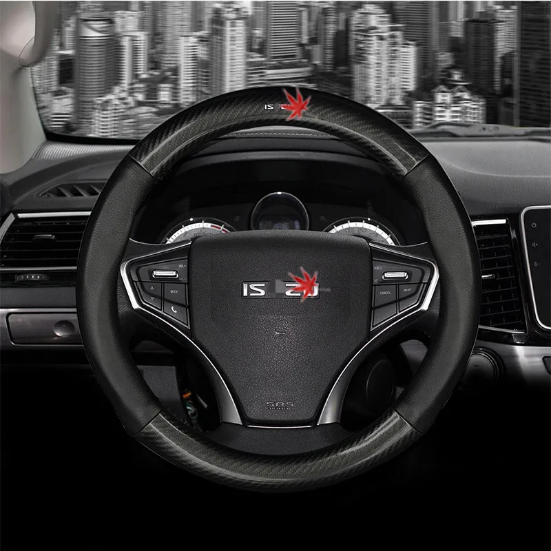 ManH FenT Isuzu кожаная оплетка руля чехол на руль машины автомобиля D Max Trooper Rodeo Mux Ertiga APV