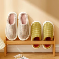 stepping on shit feeling super soft cotton slippers women autumn winter indoor thick soled non slip home warm
