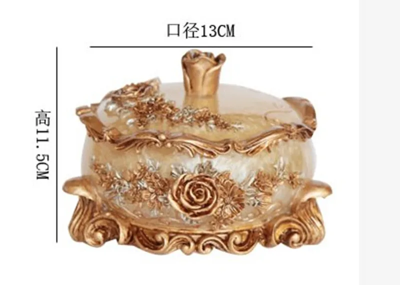 

Luxury Cigarette Accessories, Creative Resin + Glass Ashtray With Cover, Fashion Home Decoration Large Size Ashtray Gift Arts De