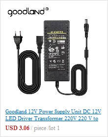 Goodland 12 В блок питания светодиодный адаптер с драйвером 1A 2A 3A 5A 10A 15A 20A 30A трансформатор переменного тока 110 В 220 В постоянного тока 12 вольт для светодиодной ленты