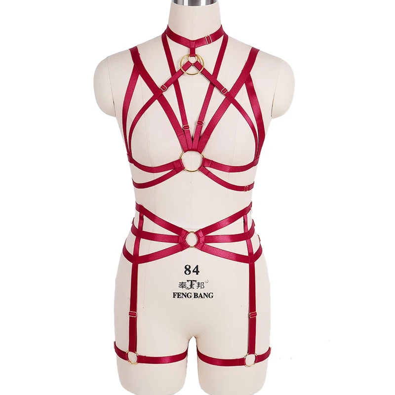 Женский комплект нижнего белья с ремнем красный топ и эластичным поясом большие