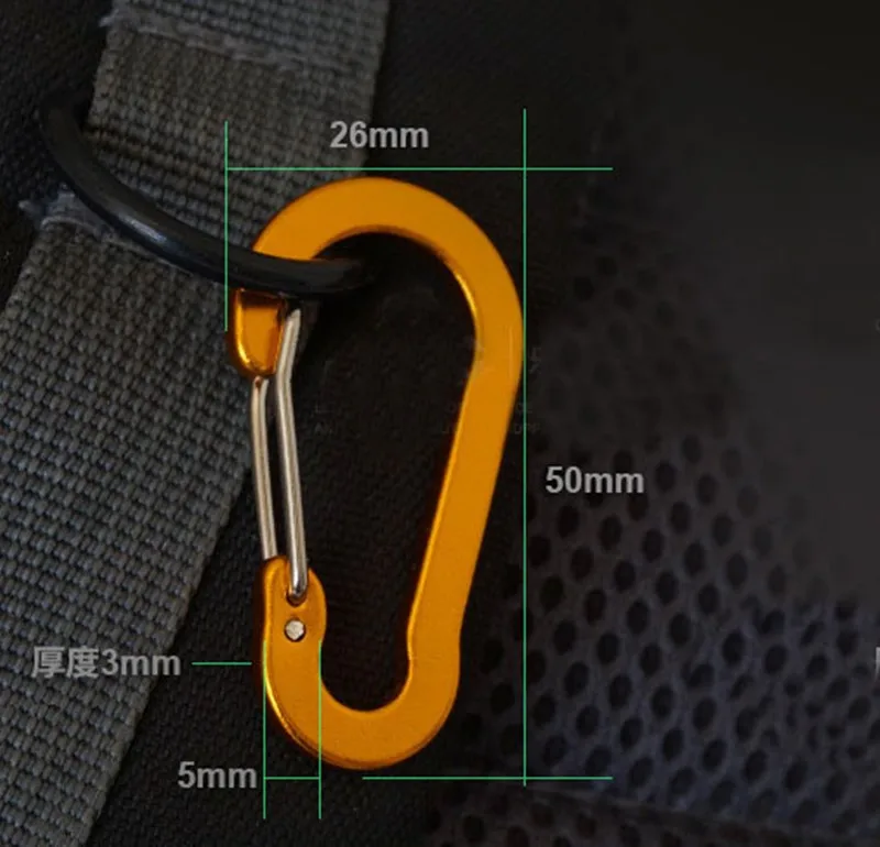 10 шт. Бум Рыбалка CC1 Алюминий сплав Карабин брелок для кемпинга на открытом