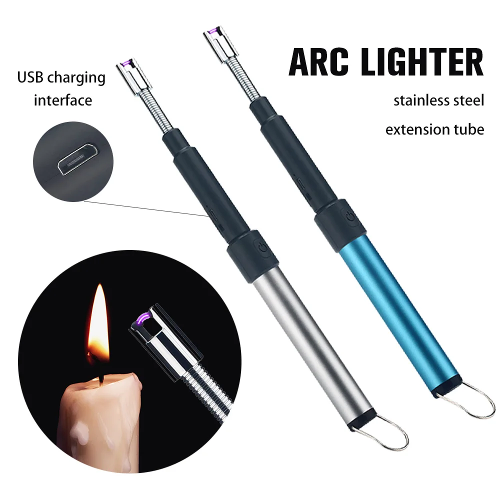 Регулируемый пистолет зажигания 70 см электрическая зажигалка с подключением к USB