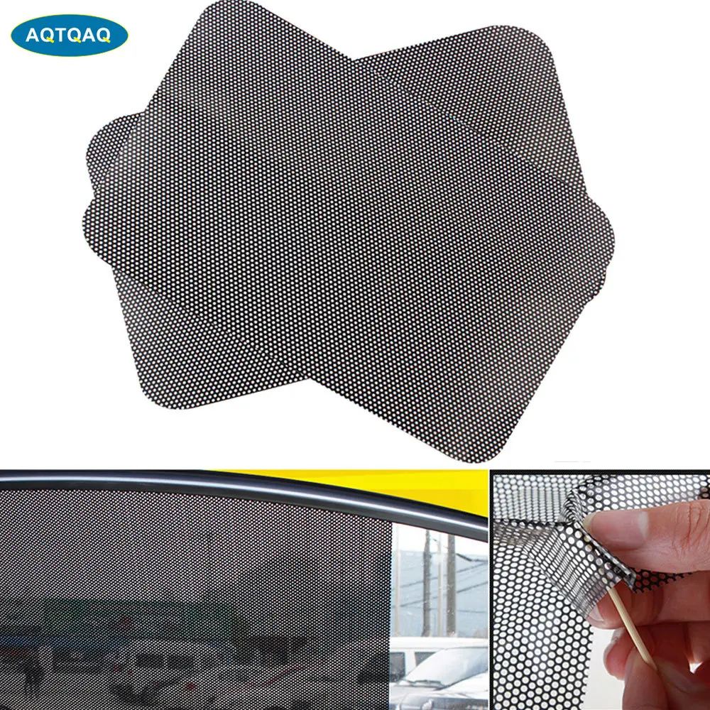 1 пара солнцезащитных стикеров для автомобиля Антистатическая сетка защита от