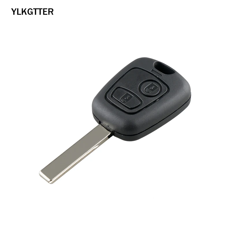 YLKGTTER 2 кнопки дистанционный Автомобильный ключ для Peugeot 307 Citroen C1 C3 с чипом