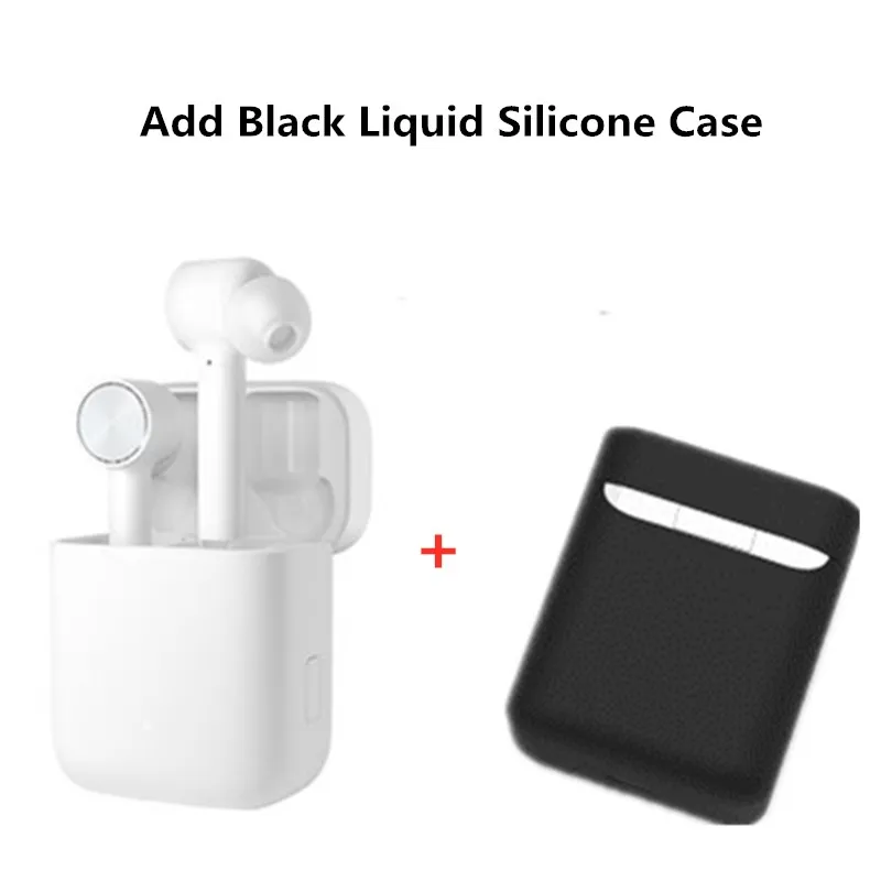 add liquid black Xiaomi Air TWS гарнитура Bluetooth True беспроводные стерео наушники ANC переключатель ENC автоматическая пауза управление нажатием Беспроводная зарядка - Цвет: add liquid black
