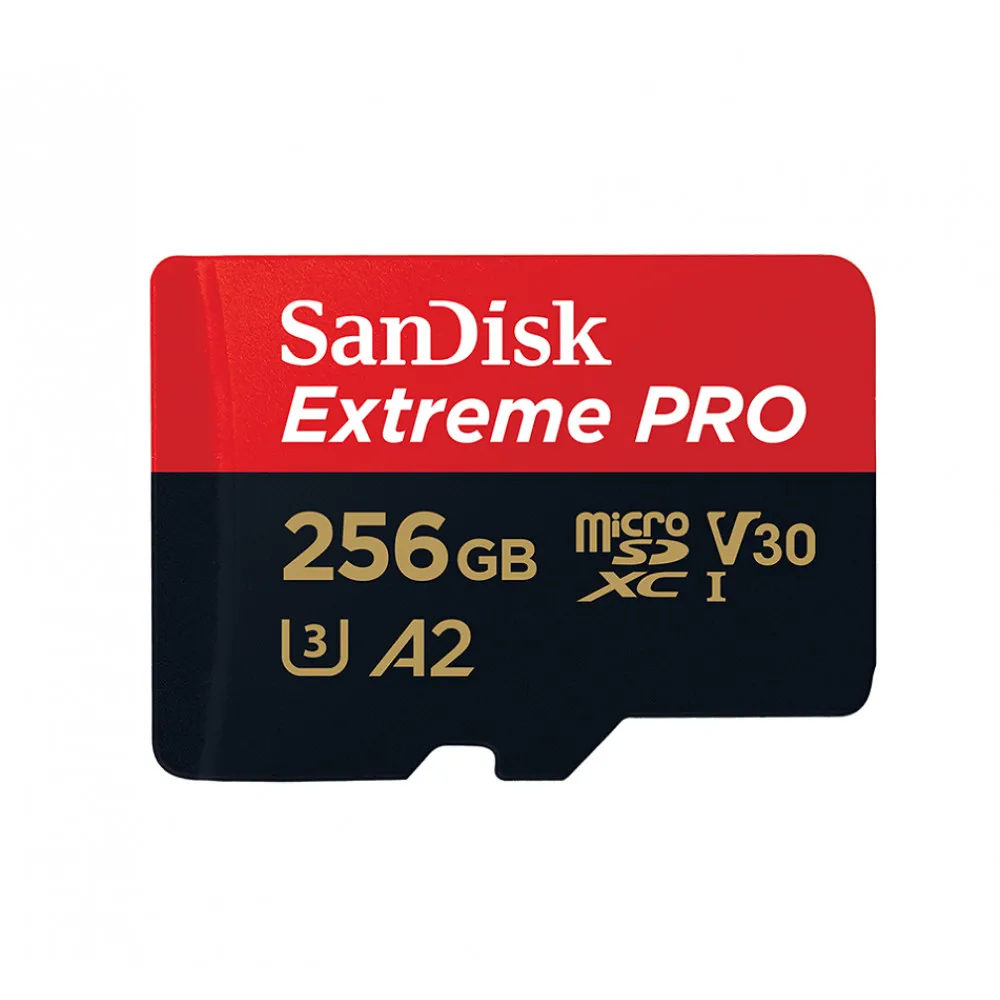 Карта памяти Sandisk Extreme Pro microSDXC 256GB + SD Adapter Rescue Deluxe 170MB/s A2 C10 V30 UHS I U3 SDSQXCZ 256G GN6MA|Карты