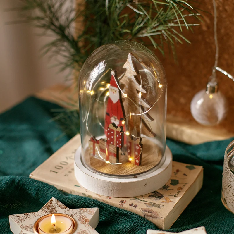 Рождественский Снежный шар ночник декоративные украшения стеклянная крышка освещение олень