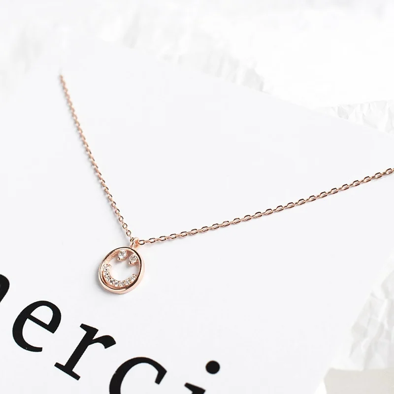 ZOBEI настоящее 925 пробы серебряные круглые улыбающееся лицо подвески