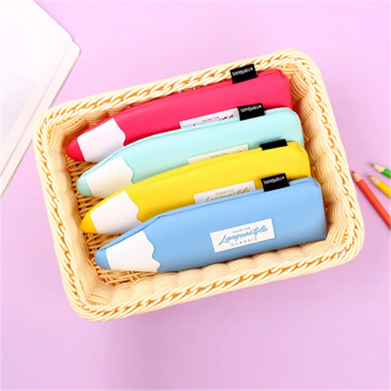 Креативный полиуретановый чехол для карандашей kawaii милые канцелярские