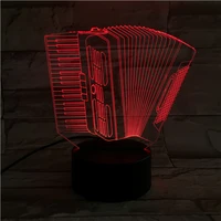 3d night light led color changing for bedroom decor musical instrument accordion light cool gift for kid table lamp app control