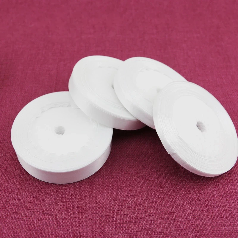 (25 ярдов/рулон) белая атласная лента с одним лицом оптовая продажа подарочная