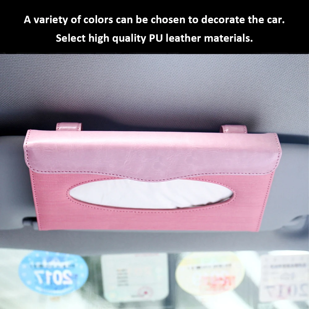 

Stylish Tissue Box Sunroof Interior Napkin Hardware Portable Vehicle Sunroof PU Auto Parts Car Sun Visor CarSkylights Vehicle