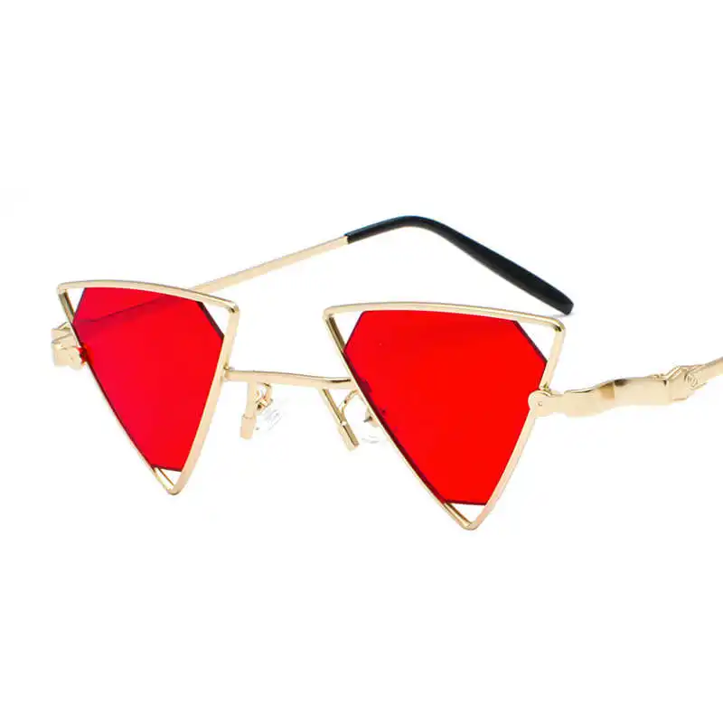 

Steampunk Free funny shipping triangle hollow personality metal Sunglasses