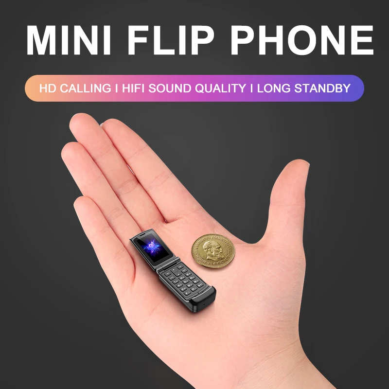 Ulcool F1 Mini Flip мобильный телефон одна Sim-карта самый маленький MTK6261 GSM 300 мАч