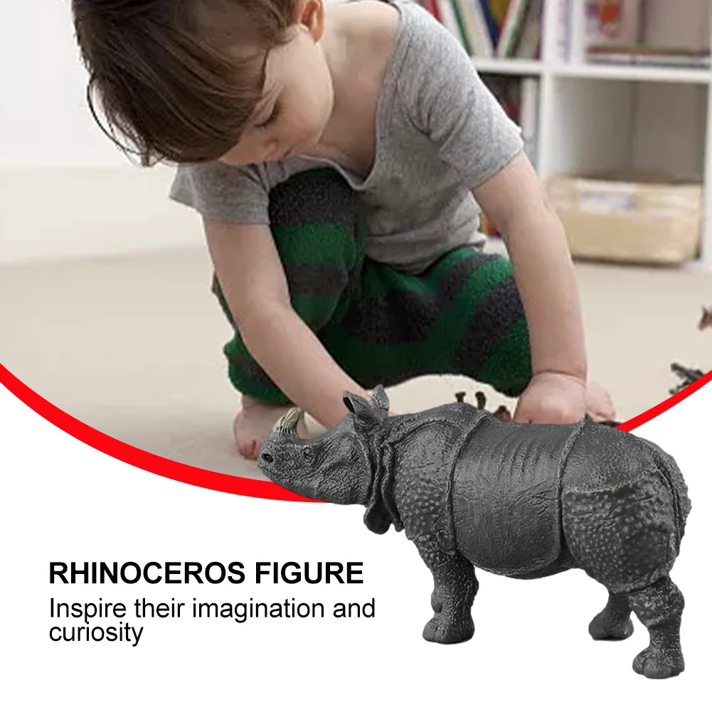 

Early Educational Ancient Ornament Simulated Realistic Model Lifelike Collection Kids Toy Rhinoceros Figure Wild Animal School