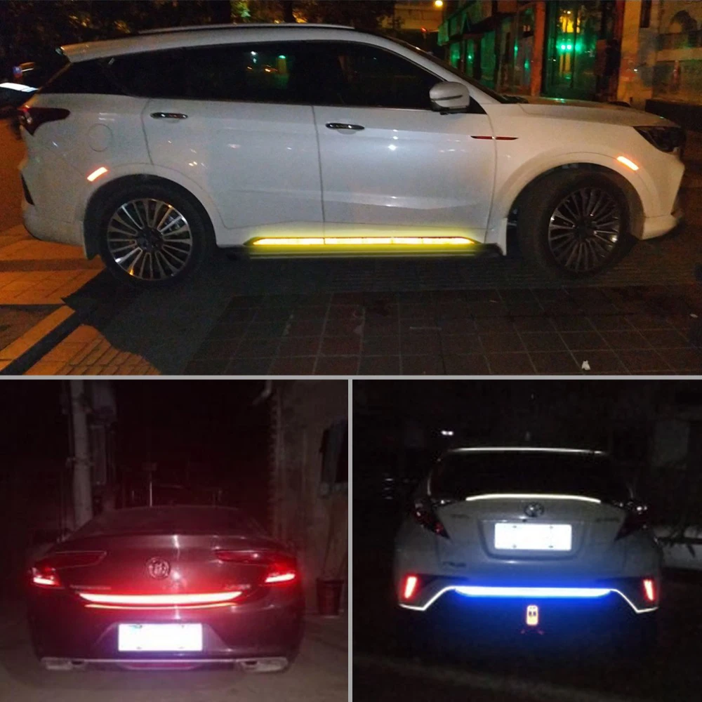 Car Reflectante Reflector Sticker 91*4cm Body Trunk Exterior Auto Accessories Reflective Tape Reflex Warning | Автомобили и