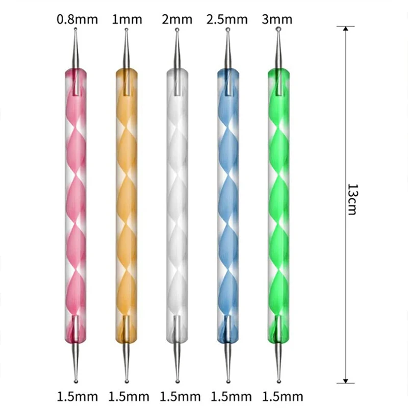 

20Pcs/Set Nail Art Design Tools Include 15pcs Painting Brushes Set And 5pcs Dotting Pens Nail Art Manicure Tool