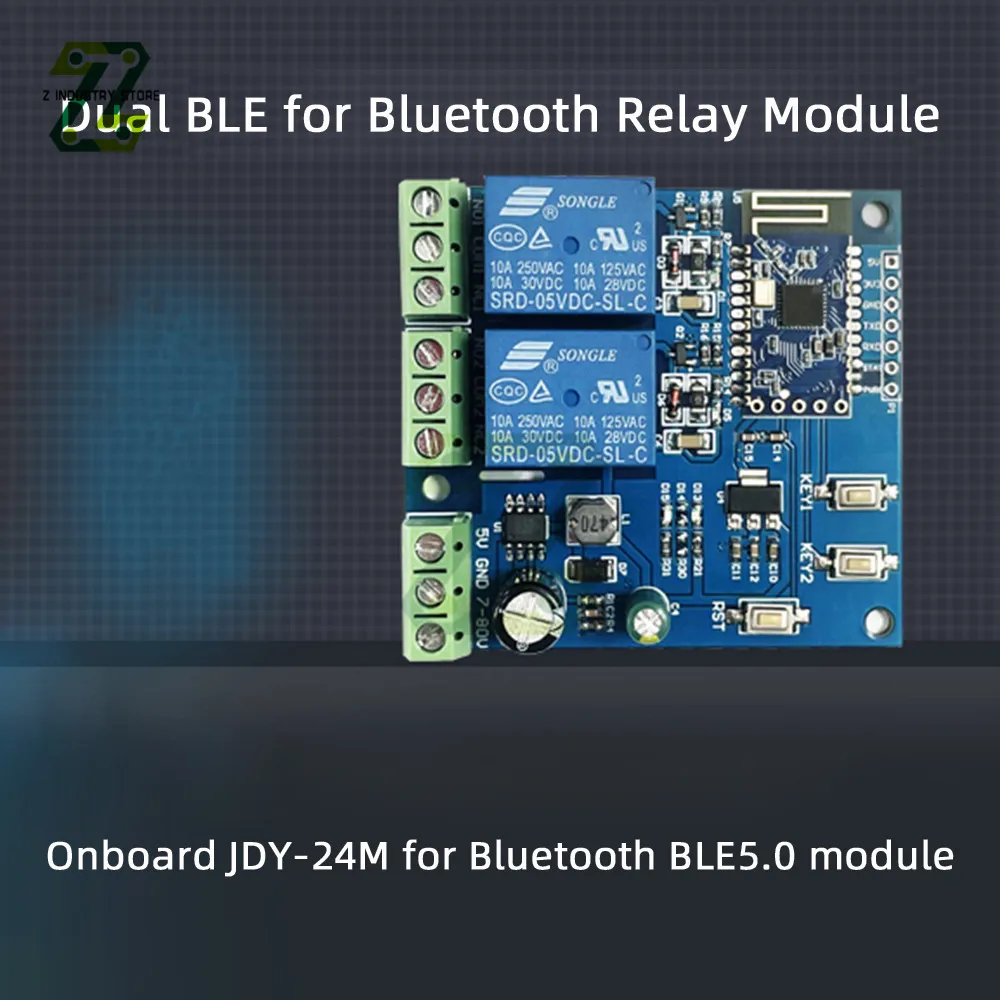 Релейный модуль совместимый с Bluetooth BLE 1 2-канальный постоянный ток 5 В умное