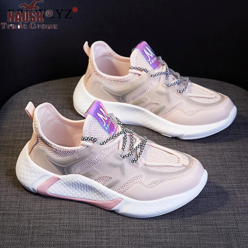 Модные кроссовки Женские из дышащей сетки Женская обувь на шнуровке Basket Femme Обувь