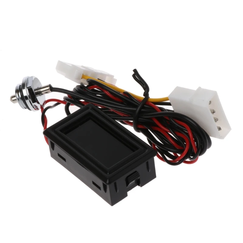 

LED Backlight Display Temperature Detector Thermometer With G1/4 Thread 4Pin Power Plug For PC Water Cooling System