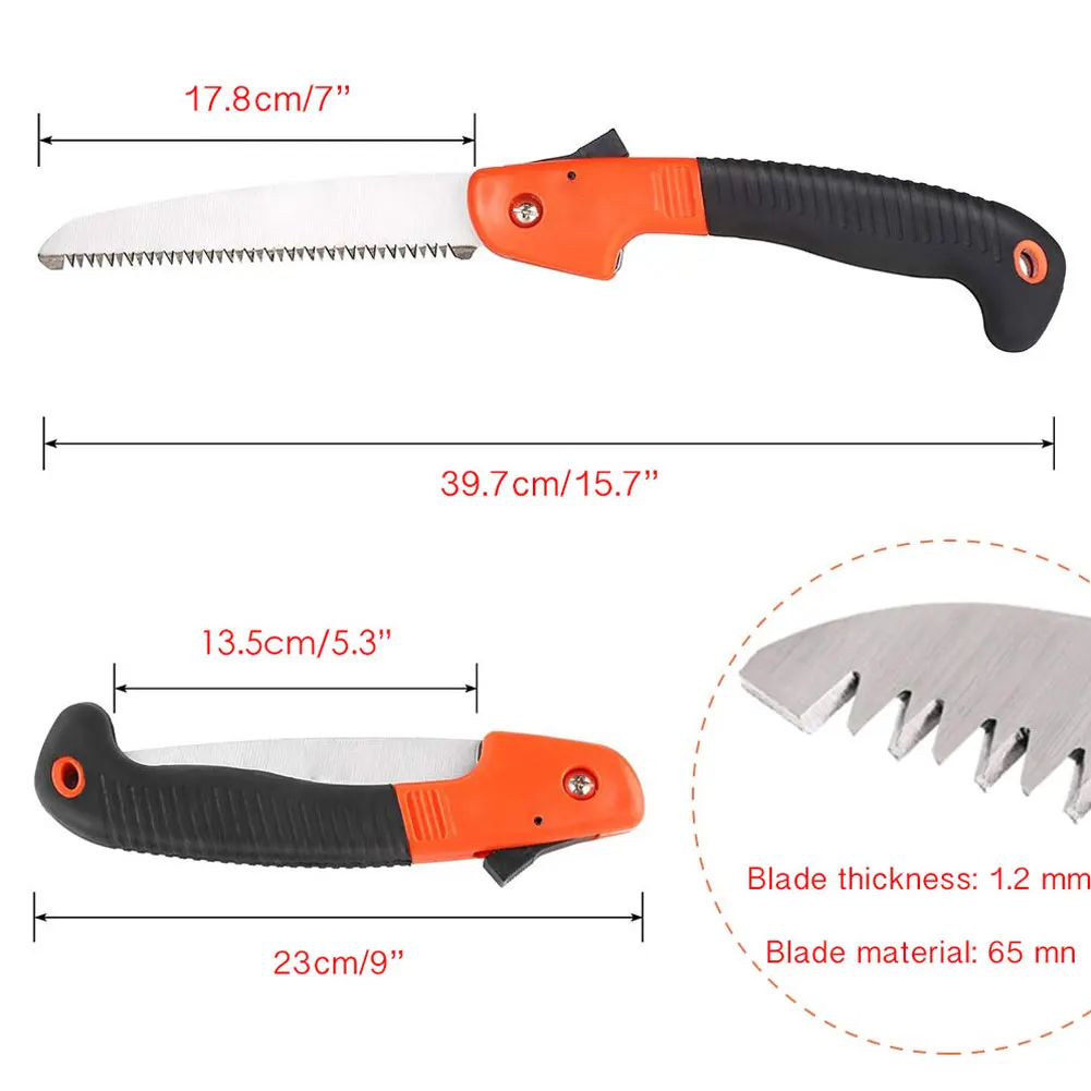 

Multifunctional Mini Hand Saw Folding Pruning Saw Wood Garden Portable Camping Tree Foldable Saw with Secure Lock Hand Tools
