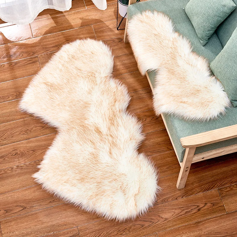 

Heart Shape Immitation Wool Plush Rug Fashion Anti Slip Soft Wedding Decoration Floor Mat Sofa Indoor Decoration Floor Mat