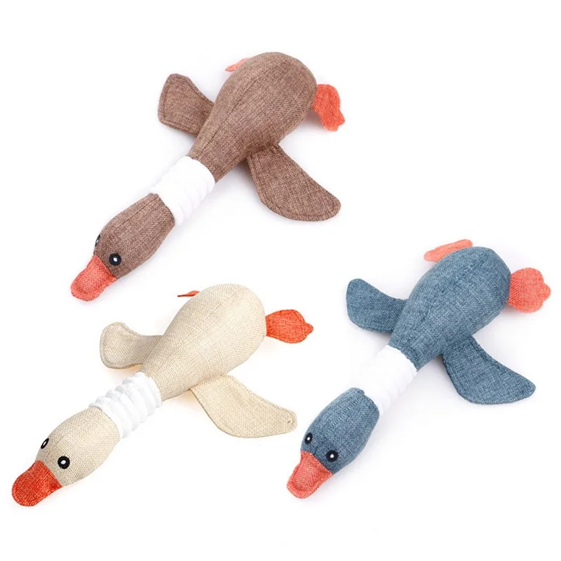 

Dog Squeak Toys Wild Goose Sounds Toy Cleaning Teeth Puppy Dogs Chew Supplies Training Supplies Dog Educational Plush Toys 30cm