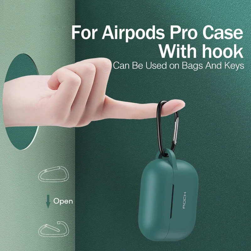 Силиконовый защитный чехол ROCK для Airpods Pro отдельный дизайн ультратонкий