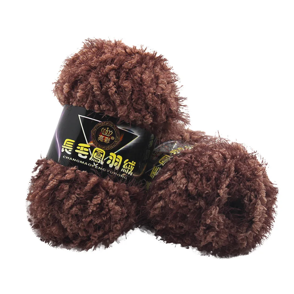 Зимний вязаный вручную разноцветный бархатный шарф шапка крючком коралловый