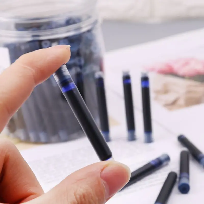 

100pcs Jinhao Universal Erasable Blue Fountain Pen Ink Sac Cartridges 3.4mm Refills School Office Stationery