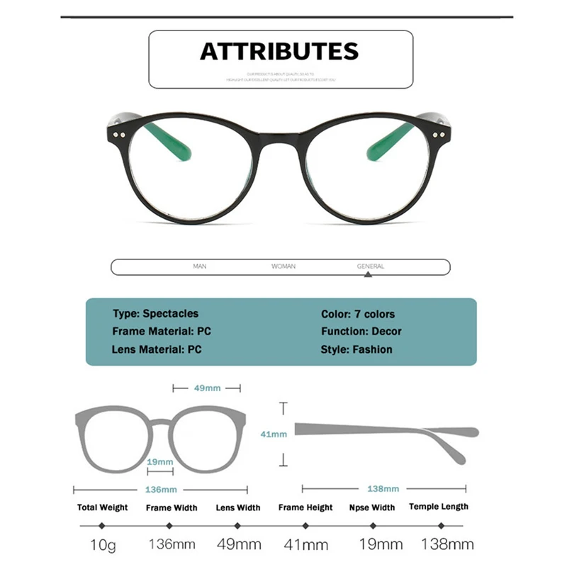 Elbru набора круглых прозрачных ленточек готовой близорукость Glassses Для женщин