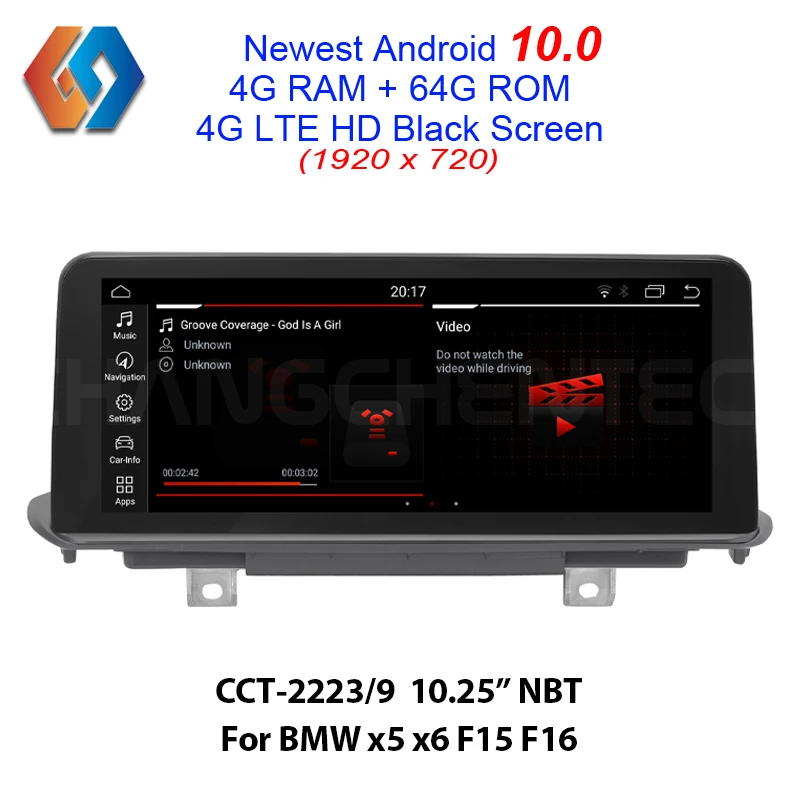 Новое поступление Новый Android 10 для BMW x5 x6 F15 F16 с HD черным экраном высокого